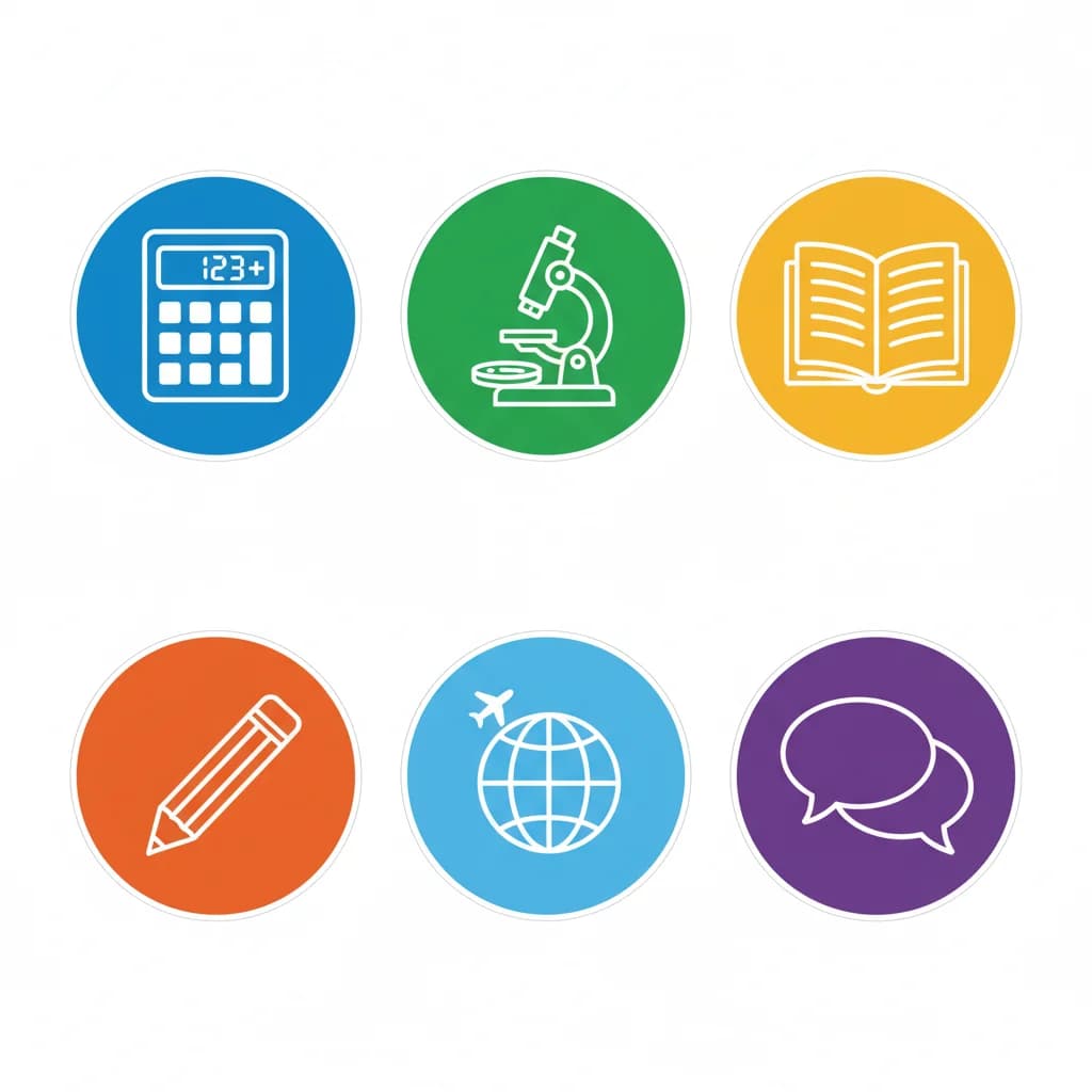 Various school subjects Askie can help with